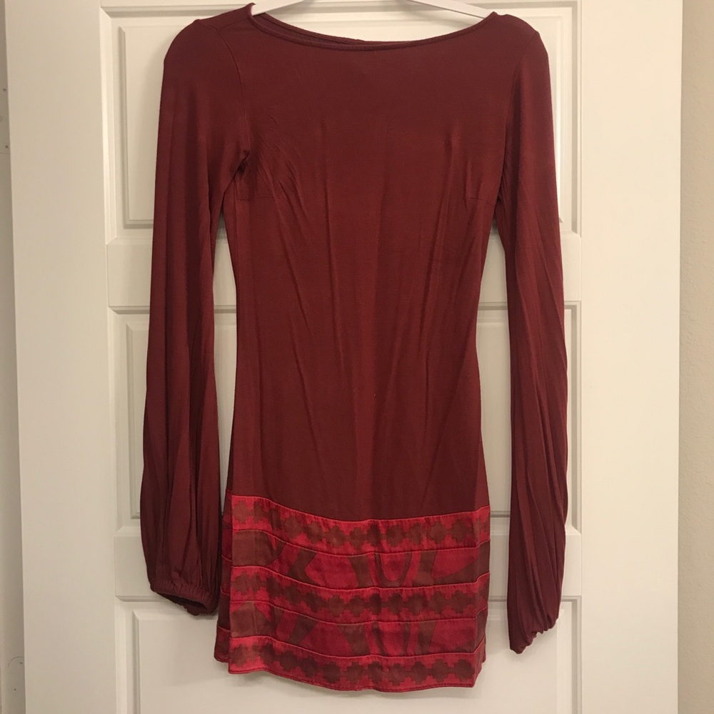 Marciano long sleep short dress with puff sleeve